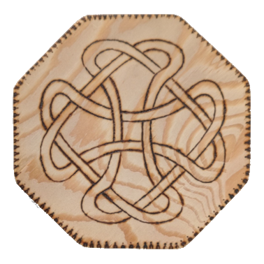 Wood Burned Coaster - 126003 w/ shipping included